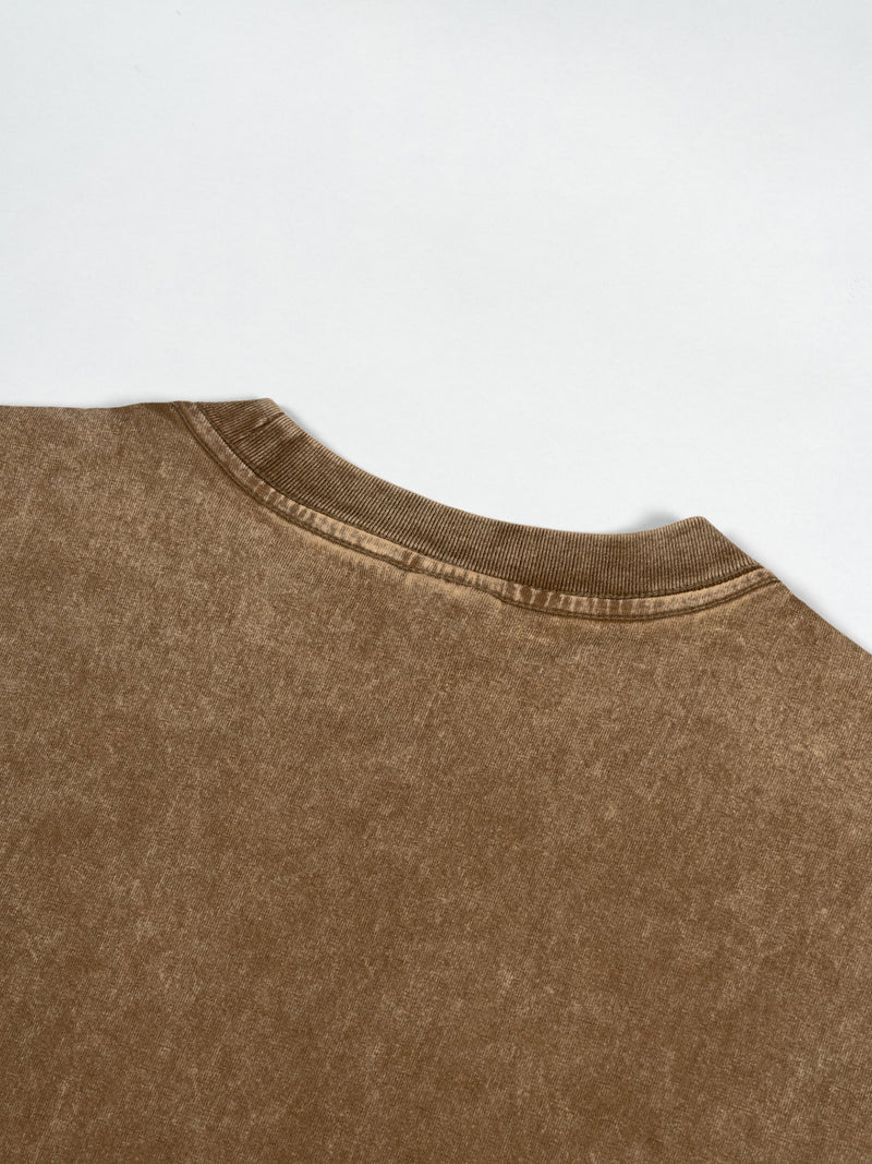Snow Washed Oversized Cotton T-Shirt