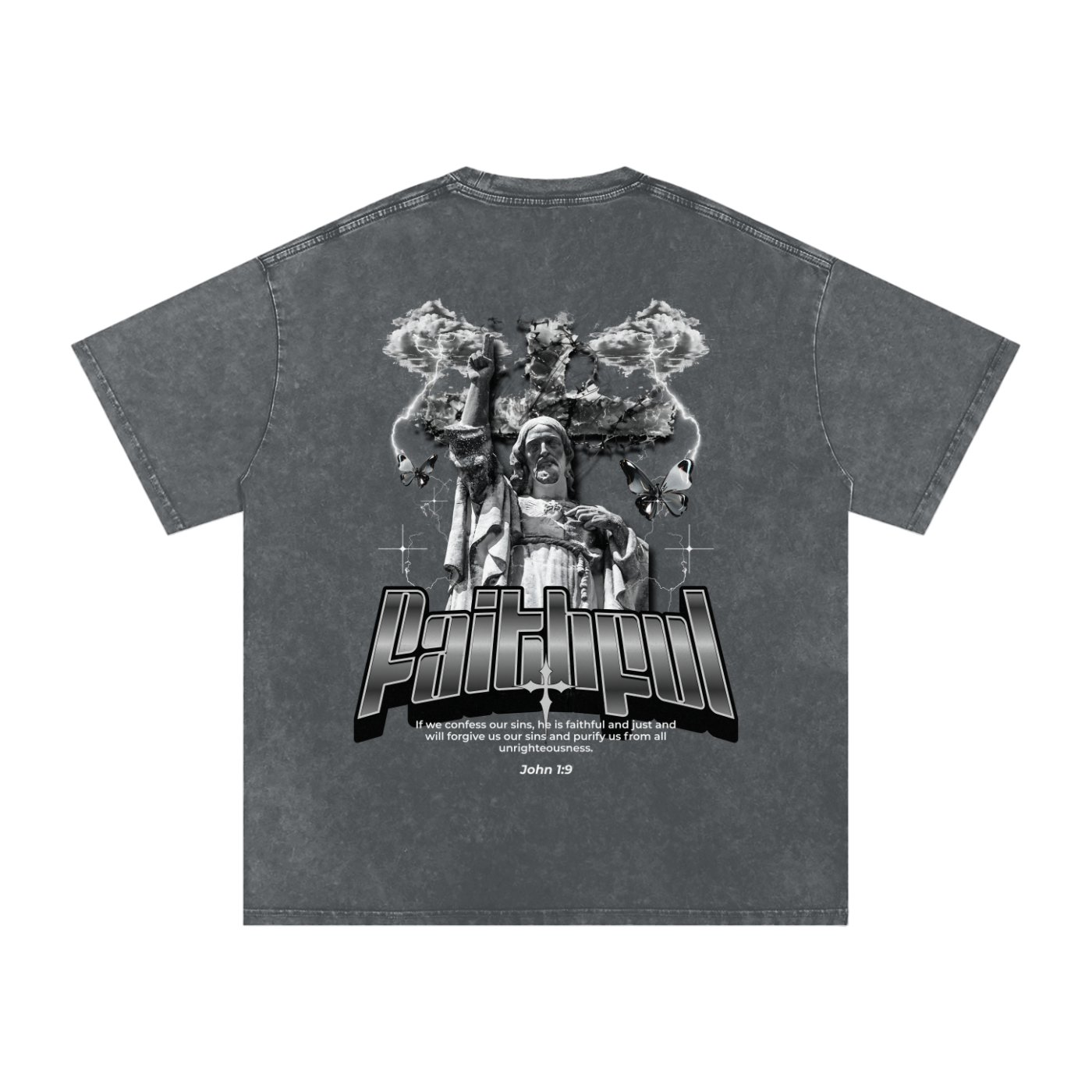 "Faithful" Snow Washed T-Shirt