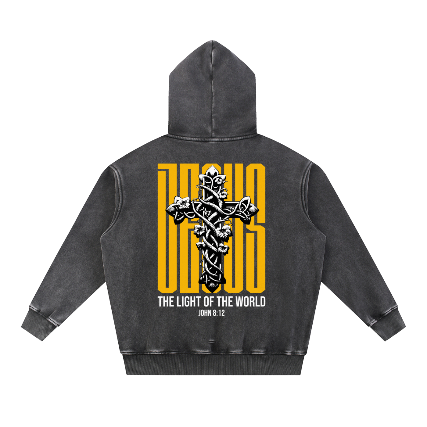 "The Light Of The World" Snow Wash Fleece Cotton Hoodie