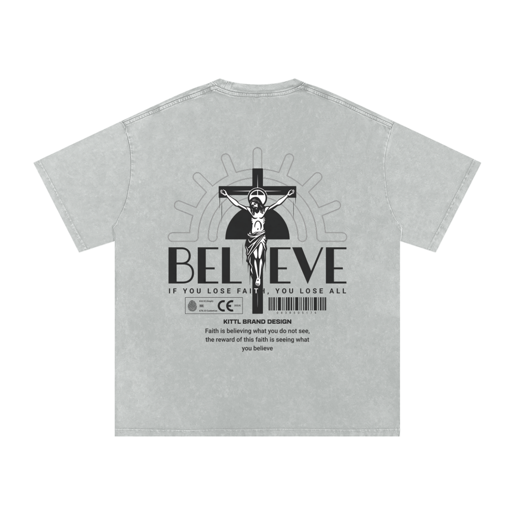 "Believe" Snow Washed T-Shirt