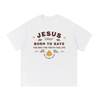 🎄 "Jesus Born To Save" Essential Cotton T-Shirt 🎄