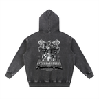 "FAITHFUL" Snow Wash Fleece Cotton Hoodie