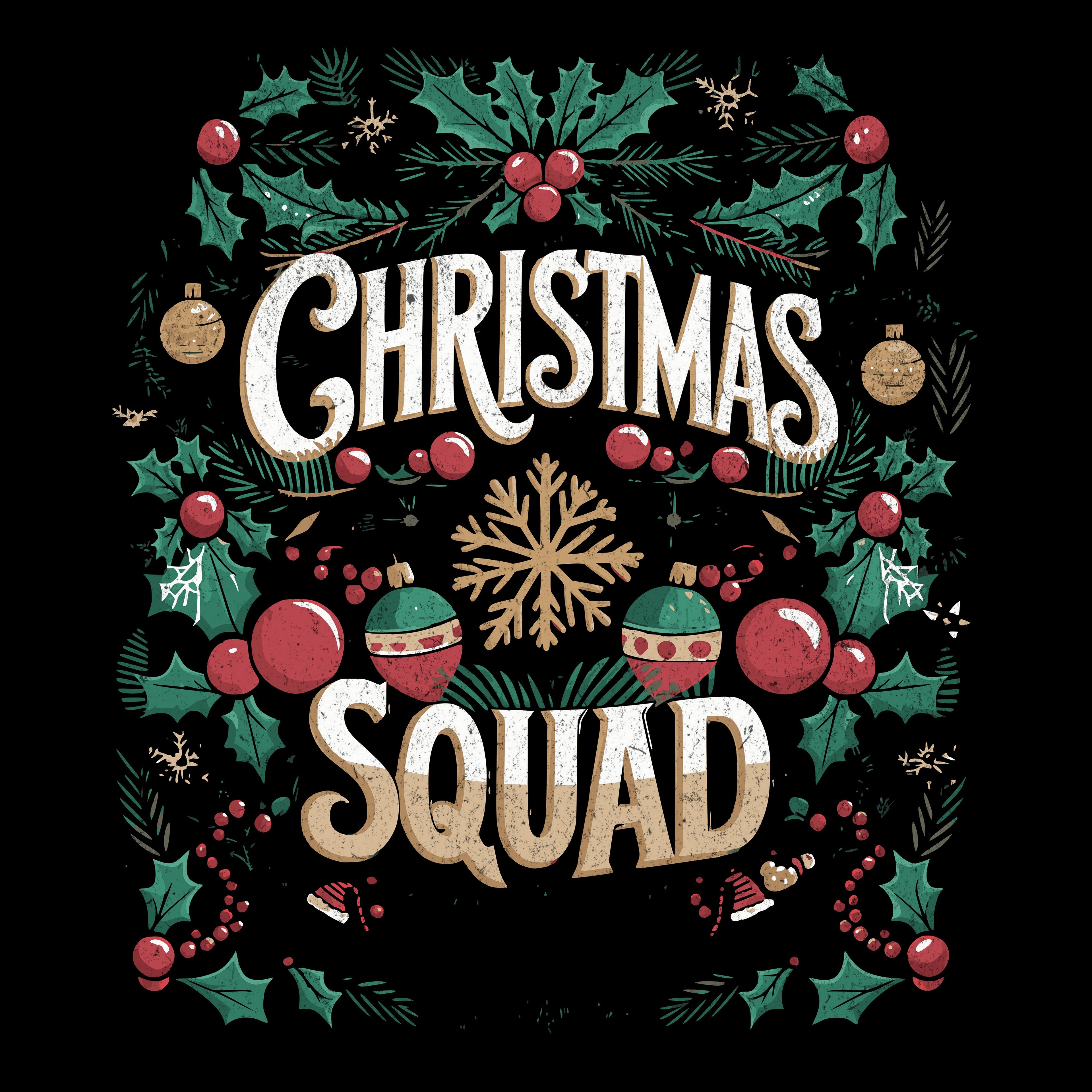 🎄 "Christmas Squad" Essential Cotton T-Shirt 🎄
