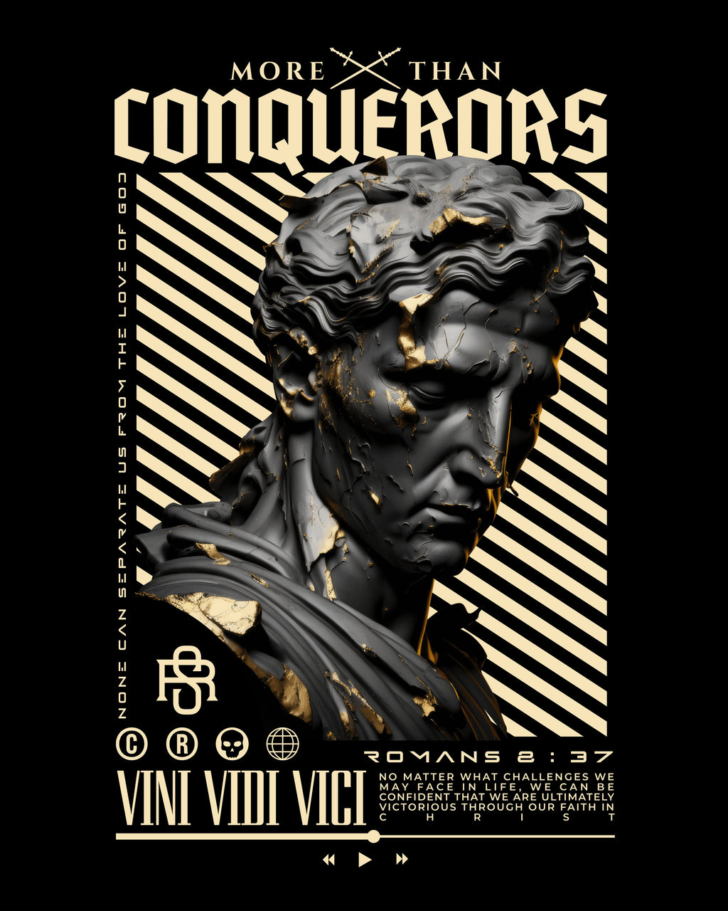 "Conquerors" Snow Wash Oversized Sweatshirt