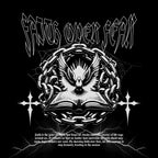 "FAITH OVER FEAR" Snow Wash Fleece Cotton Hoodie