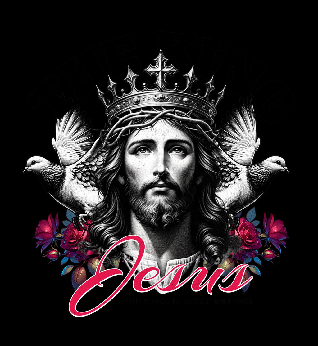 "THE KING JESUS" Streetwear Fleece Hoodie
