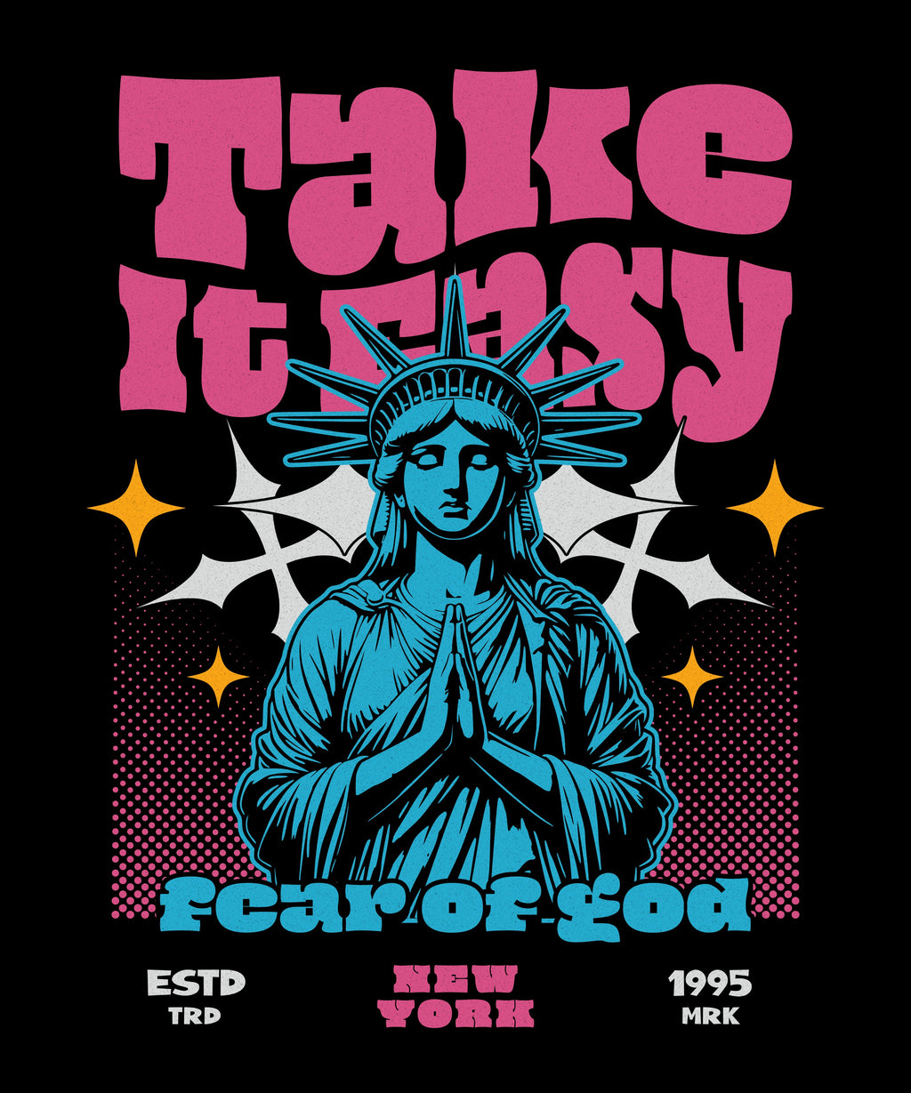 "Take It Easy" Snow Wash Oversized Sweatshirt