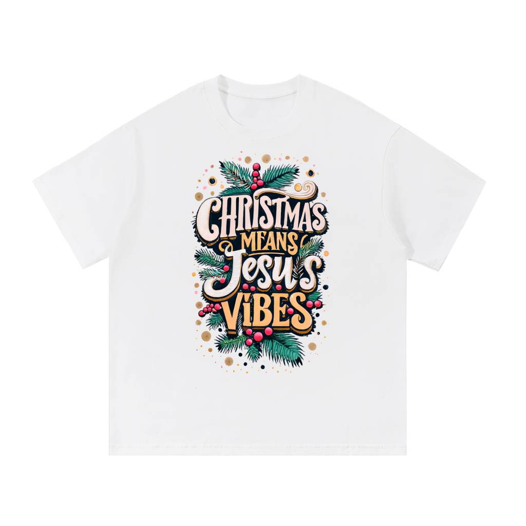 🎄 "Christmas Means Jesus Vibes" Essential Cotton T-Shirt 🎄