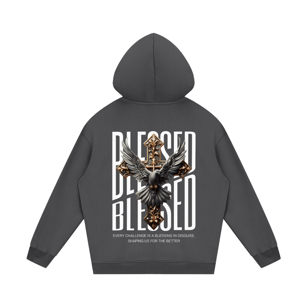 "BLESSED BLESSED BLESSED" Streetwear Fleece Hoodie