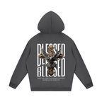 "BLESSED BLESSED BLESSED" Streetwear Fleece Hoodie