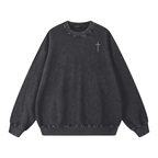 "The Light Of The World" Snow Wash Oversized Sweatshirt