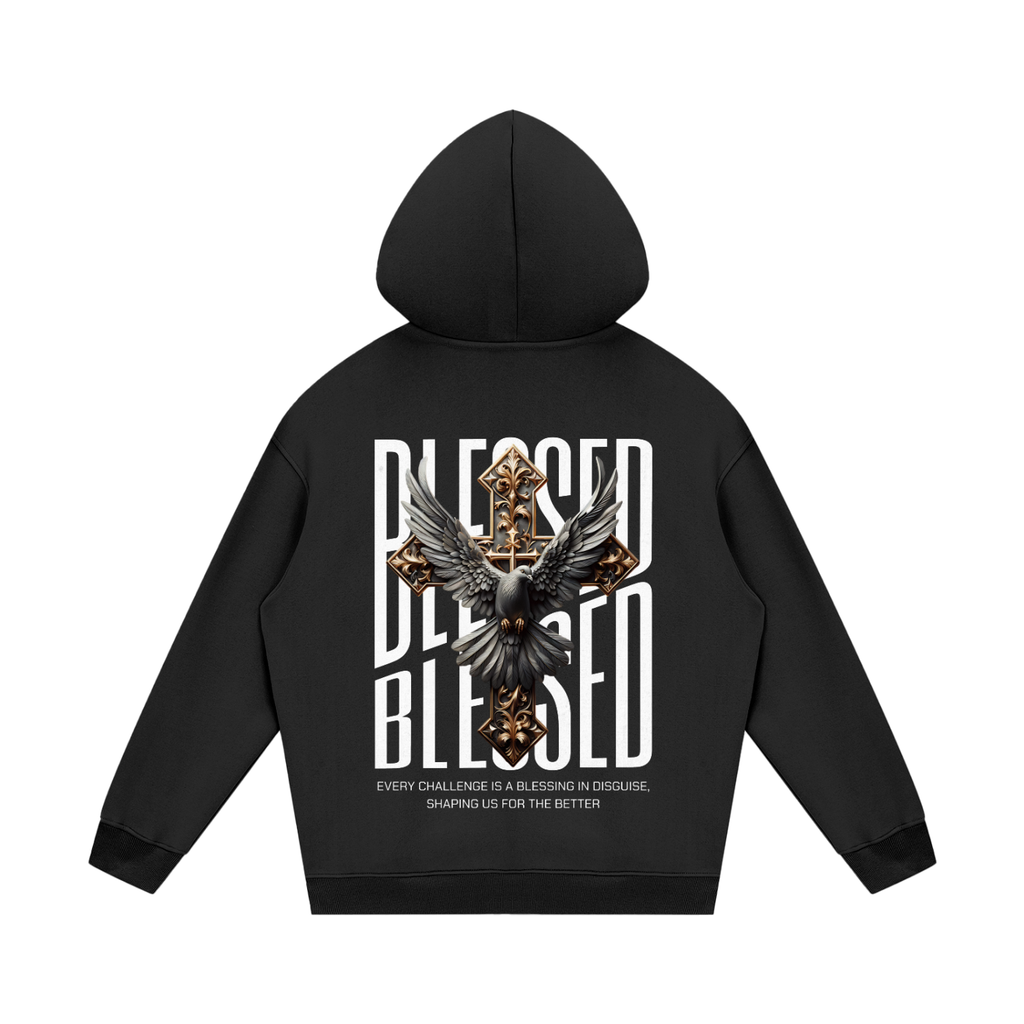 "BLESSED BLESSED BLESSED" Streetwear Fleece Hoodie