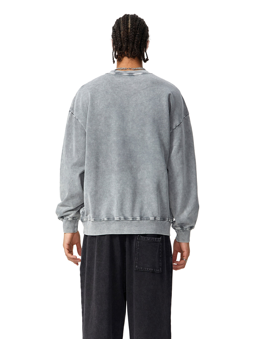 "Christian Identity" Snow Wash Oversized Sweatshirt